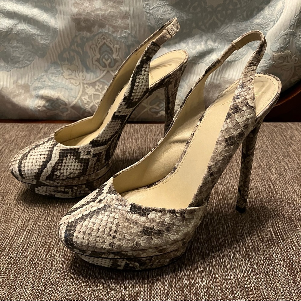 Brian Atwood Platform Heels Python / Snakeskin - … - image 7